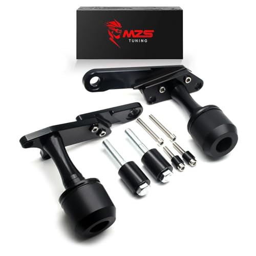 MZS Motorcycle Frame Sliders, Compatible with CBR500R CB500X CB500F 2019-2024 CNC Aluminum Falling Crash Protector Engine Crash Pad Accessories No Cut Kits Black