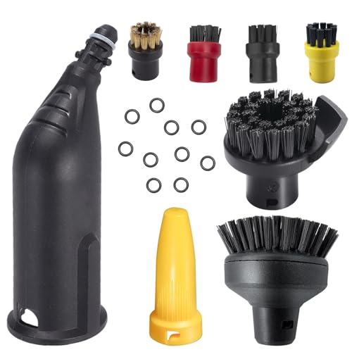 Eagles Pack of 18 Brush Head Steam Cleaner Accessories compatible with Karcher Steam Vacuum Cleaner SC1 SC2 SC3 SC4 SC5 SC7 CTK10 Round Brush, Power Nozzle Head, O Ring, Slit Scrape Brush