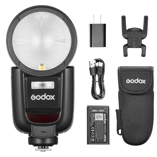 Godox V1Pro-C Flash Speedlite for Canon, with Detachable Sub Flash SU-1, USB-C Charge Battery, 2.4G X Wireless HSS TTL Speedlight Flash
