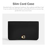 Coach Women's Slim Card Case, Black, One Size