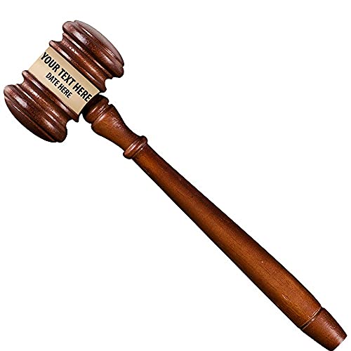 Crown Awards 8" Personalized Gavel, Custom Engraved Gavel Gift Trophy, Add Your Own Engraving, Prime