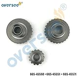 OVERSEE 6G5 Gear Set for Yamaha Outboard Motor 2/4T 150HP 175HP 200HP 6G5-45560 6G5-45551 6G5-45571, metallochrome