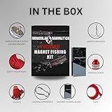 2625lbs Complete Magnet Fishing Kit | Double Sided Fishing Magnet Kit | Includes Strong Neodymium N52 Magnet, Durable 100ft Rope, Grappling Hook + More | For Outdoor Treasure Hunting & Metal Detecting