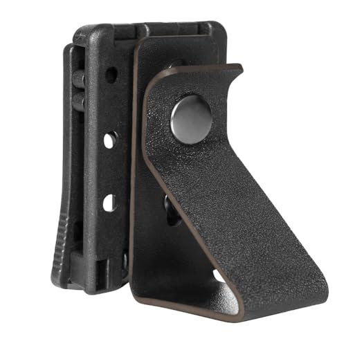 KRYDEX Hearing Protector Holder, Belt Waist Strap Clip Holder for IPSC USPSA IDPA 3-Gun Competition Black