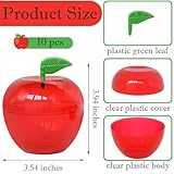 Yuronam 10 Pcs Large Plastic Apple Container Apple Shaped Candy Toy Gift Filled Containers for Christmas, Party, Valentine's Day, Wedding Decorations