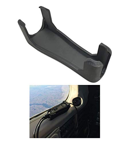 Bose A20 Aviation Headset Control Mount Clip Adapter Accessory Upgrade, Black, Better Than Shirt Clip, Dual Plug, 6-pin, U-174 Compatible