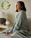 Cozy Earth Soft Woven Long Sleeve Pajama Set For Women - Luxury Button-Up Sleepwear - Jasper Small