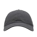 Classic Washed Cotton Twill Low Profile Adjustable Baseball Cap (Charcoal Gray B)