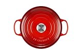 Le Creuset Enameled Cast Iron Signature Round Dutch Oven, 5.5 qt., Cerise