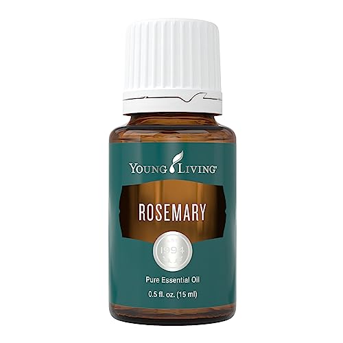 Young Living Rosemary Essential Oil - 100% Pure and Natural Aromatherapy - Invigorating Scent for Focus and Clarity - Has a Robust, Invigorating, Herbal Aroma - 15ml