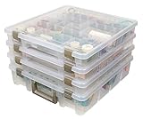 ArtBin Super Satchel Thread Box - Versatile Thread Storage for Sewing, Embroidery, and Quilting - 108 Pegs, Portable Design, Compatible with ArtBin Accessories - Made in USA, Transparent and Compact