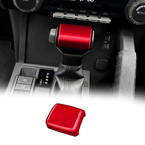 BORUIEN Car Shifter Gear Interior Accessories for Toyota Tundra/Sequoia 2022-2025 Tacoma 2024+ 4Runner 2025+ Protection Cover Automatic Shift Knob Cover Dark Red