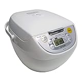 Tiger JBV-S18U 10 Cups Uncooked, Microcomputer Controlled 4 in 1 Rice Cooker, White