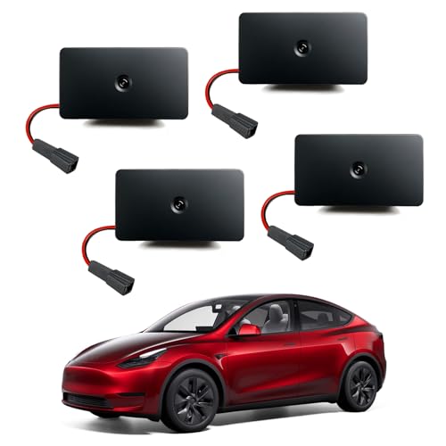 Car Door Lights Logo Projector Compatible with Tesla Accessories for Model Y 3 X S, 2025 Upgraded OEM Style Puddle Lights, Ultra-Bright HD Car Welcome Light No Fade 3D Laser Ghost Shadow Light(4 Pack)
