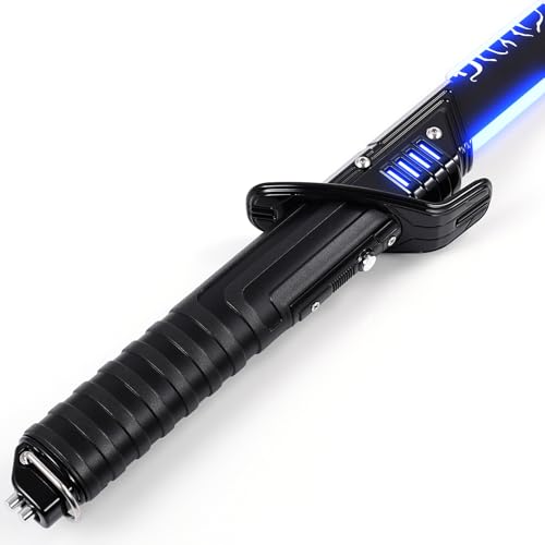 PKSTVB Black Metal Handle Darksaber Lightsaber, Pixel Lightsabers Motion Control 39 Sets Sound Effects and 12 Colors Change, Dark Saber Light Saber for Adults Cosplay Gifts