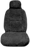 Eurow Easy-Install Plush Sheepskin Car Seat Cover for Summer & Winter Comfort and Protection, Gray