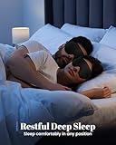 WAOAW Sleep Mask for Men Women: Blackout Eye Masks for Sleep - 3D Breathable Soft Comfortable Eye Mask for Travel - Adjustable Light Blocking Night Masks for Sleeping