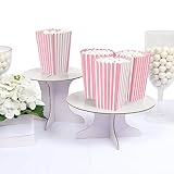 Big Dot of Happiness Pink Stripes - Simple Party Favor Popcorn Treat Boxes - Set of 12