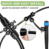 Maotong 240FT Drip Irrigation System Kit New Quick-Connect, Automatic Garden Watering Misting System for Greenhouse, Yard, Lawn, Plant with 1/2 inch Hose 1/4 inch Distribution Tubing and Accessories