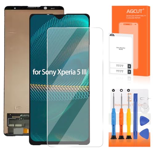 AGCUT for Sony Xperia 5 III Screen Replacement for Sony Xperia 5 III LCD Display KJ5 Touch Screen H8266, H8216, H8296, H8276 LCD Digitizer Assembly Repair Parts