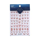 Vctitil 3Pcs Bear Nail Art Sticker Nail Decal 3D Self Adhesive Fashion Trend Glamour Cartoon Bear Nail Design Decal for Ladies Girls