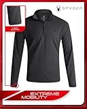 Spyder Men's Active Quarter Zip Sweatshirt - Lightweight Grid Fleece Athletic Mock Neck Pullover Sweatshirt (Sizes: S-XXL), Size Medium, Polar