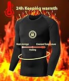 TELALEO 5 Pack Men's Thermal Compression Shirt Long Sleeve Athletic Base Layer Top Winter Cold Gear Workout Running Hunting S