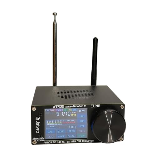 Upgraded SI4732 ATS25 Max-Decoder II Shortwave Radio Receiver, adds Four New Modes CW, RTty Decoding, WiFi, BT and Four Audio Spectrum, HI-Z, Supports AM FM RDS LW MW SW SSB DSP
