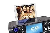 Starion KS780-B Portable Bluetooth CD+G Karaoke Machine l Built-in 7 Inch TFT Screen l Stereo Speakers l Detachable Tablet Holder l USB for MP3 Record & Playback l Microphone Included l Light Effects