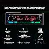 DS18 SDX-P200 Digital Media Receiver Single Din, Car Stereo Radio DSP, High Power 4 x 60 Watts, APP, Bluetooth Audio and Calling, Aux Input, USB, Mechless, AM/FM, 3V + 3.5V Subwoofer