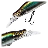 1 Pcs Minnow Lures Fishing 85mm 12g Artificial Bait Bass Trout Lure Hard Plastic Wobbler Fishing Fishing Tackle (Color : J, Size : 85mm)