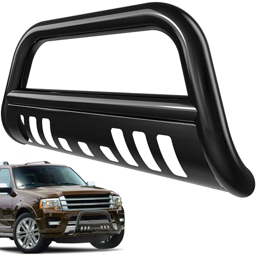 AUTOSAVER88 Bull Bar Compatible for 05-15 Toyota Tacoma 3" Tube Brush Push Grille Guard Front Bumper (Black)