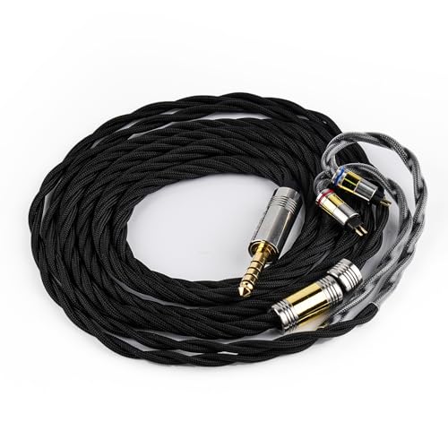 NICEHCK FirstTouch IEM Cable, 6N OFC Earphone Upgraded Cords, Silver Copper Alloy HiFi Replacement Cord, in Ear Monitor Cables for ZS10 PRO 2 AS10 PRO ZSN PRO SIMGOT EM6L (4.4mm 0.78 2pin)