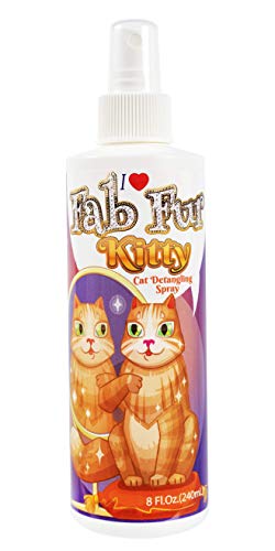 Pet MasterMind Fab Fur Kitty Cat Detangler Spray for Matted Hair | Premium, Natural, Unscented 8oz