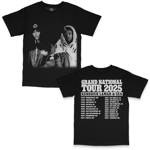Grand National Tour Lamar Kung Fu Kenny Shirt Concert Rapper Graphic Tee Rap Hip Hop T-Shirt, (US, Alpha, Small, XX-Large, Regular, Regular, Tour Front and Back)