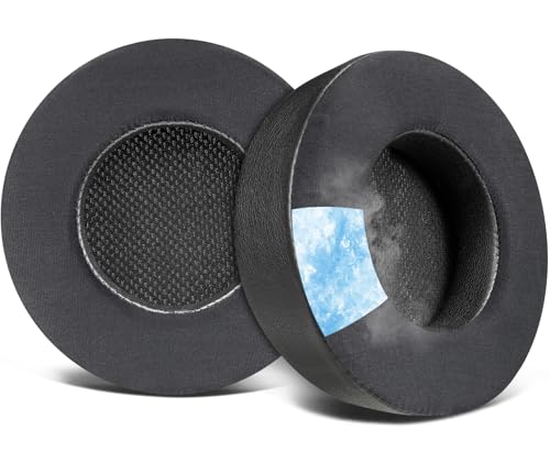 SOULWIT Cooling Gel Ear Pads Replacement for Corsair Virtuoso RGB Wireless XT SE Gaming Headset, Earpads Cushions with High-Density Noise Isolation Foam, Added Thickness - Black