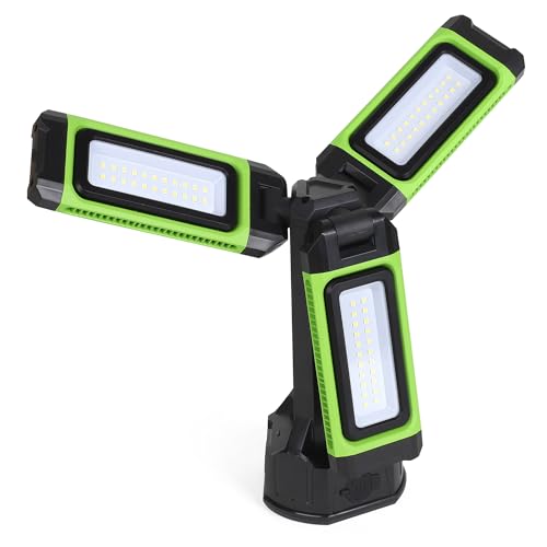 SEAMAGIC Multi-Directional LED 7000 Lumen Folding Work Light with USB Power in/Out, Super Bright Portable Light for Camping, Car Repairing, Barbecue, Workshop