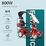 Mobility Scooter，Heavy-Duty 4 Wheel Mobility Scooters for Seniors Adults Electric Mobility Scooter，4 Wheel Scooter，Powered Mobility Scooters，All Terrain Mobility Scooter