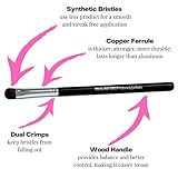 Pro Shader Eyeshadow Brush - Beauty Junkees pro All Over Short Flat Shader Eye Shadow Brush for Lid, Dense Rounded Bristles to Pack and Blend Powder Cream Eye Shadow on Eyelid and Crease