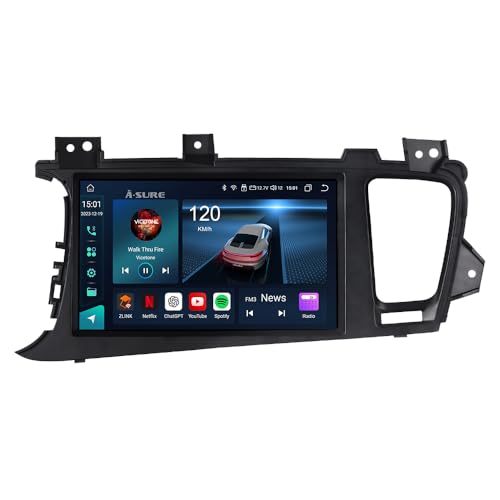 ASURE 9 inch Wireless Carplay Screen for Kia Optima 2010 2011 2012 2013 Low-end Cars,8Core 4G+64G Android System Car in Dash GPS Navigation Head Unit,Car Stereo Radio Kit with 1280x720 HD Touchscreen