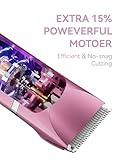 unibono 3-in-1 Electric Razor for Women - Waterproof Women Bikini Trimmer,Rechargeable Electric Shaver for Women,Pubic Hair Trimmer Women,Personal Trimmer Groomer for Body Hair (Rose Red, RR-1)