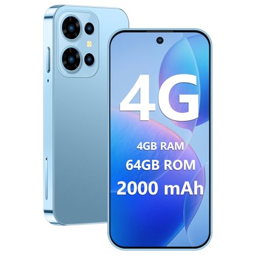 Mini Phone Unlocked 4G Mini Smartphone for Kids 4GB+64GB,3.88" HD Full Screen 2000mAh Battery Dual SIM Android 12 World's Smallest Phone Tiny Mobile Phones Best Gift for Kids - Blue