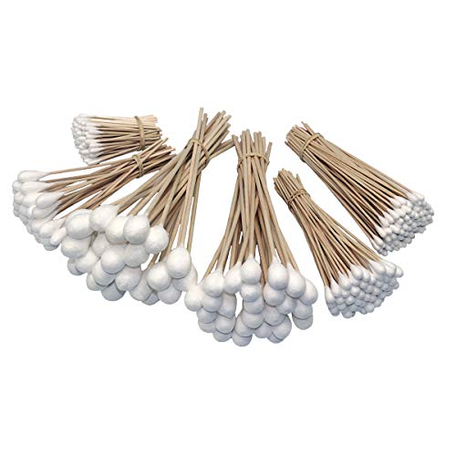 Grip 325 pc Cotton Swab Assortment - Auto Detailing, Electronics Cleaning, Lubricant Application, Cleaning Firearms - Super Absorbent, Low Lint, Wood Handles - Home, Garage, Workshop, Office