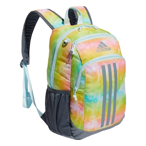 adidas Creator 2.0 Backpack (21L) Durable Small Athletic Student Laptop Bag for Boys/Girls, Stone Wash Rainbow/Grey/Almost Blue, One Size