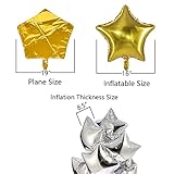 18" Gold Star Shaped Foil Balloons Mylar Helium Balloons for Birthday Party Wedding Baby Shower Decorations, Pack of 20