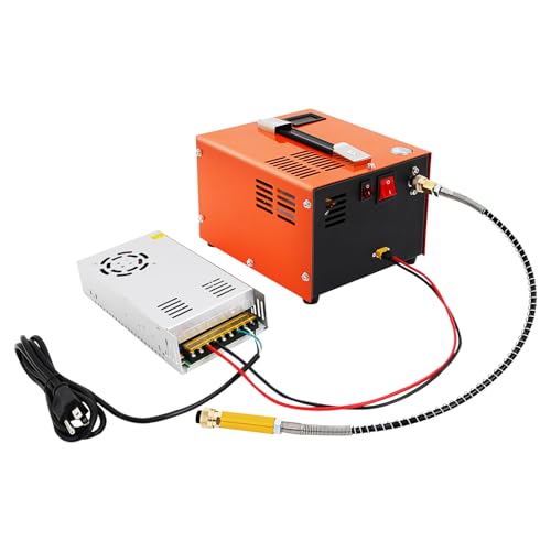 PCP Air Compressor, 300 Bar Portable Rifles Compressor, 110V AC PCP Airgun Compressors With Temperature Display Screen & W/External Power Adapter For Paintball, Air Rifle, Scuba Bottle