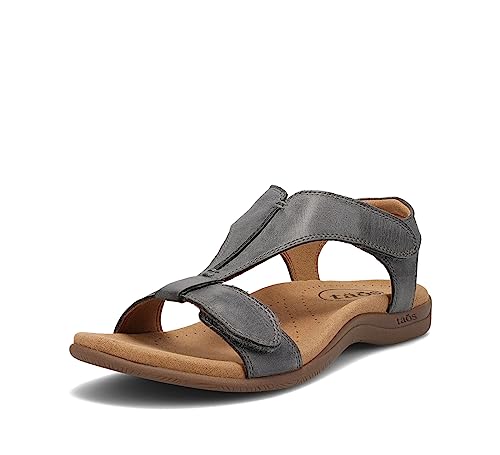 Taos The Show Premium Italian Leather Women's Sandal - Steel - Size 7