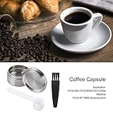 Coffee Capsule,Reusable Coffee Capsule with Spoon Brush Fit for DELTA Q NDIQ7323 Coffee Maker Machine