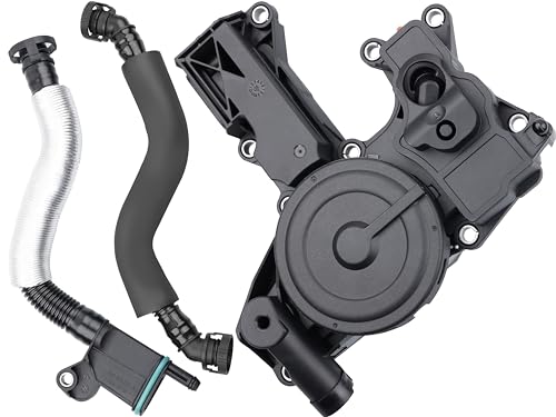 PCV Valve Engine Crankcase Vent Oil Separator Breather Hose 3-Piece Replace 06H103495AB, 06H103495AH, 06H103495B Compatible with Audi A3 A4 A5 Q5 TT VW Beetle CC Jetta Passat Tiguan 1.8 2.0TSI