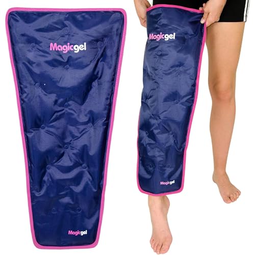 Magic Gel Leg Ice Pack - Professional Cold Therapy - Wrap Around Shin Ice Pack - Full Leg Ice Pack Wrap Around Entire Leg - Cool Down Your Legs Shins Hamstrings - Ice Pack Sleeve